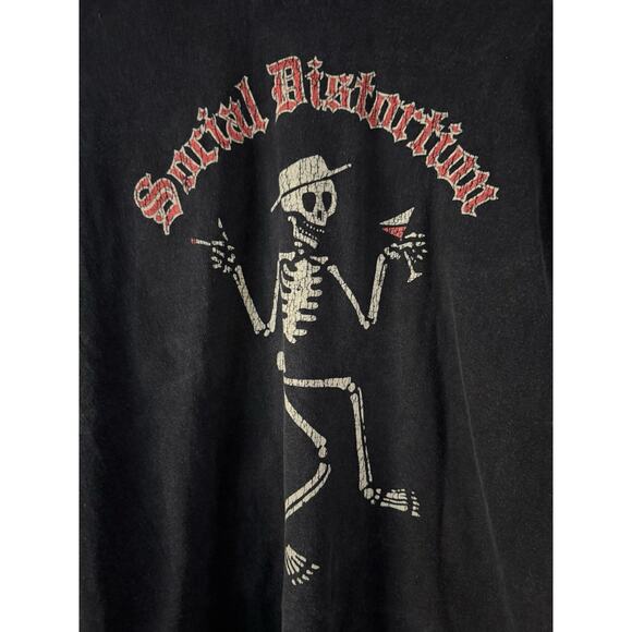 Black Kat Vintage Social Distortion Skelly Short Sleeve T-Shirt Mens Size Small - Picture 3 of 6